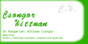 csongor wittman business card